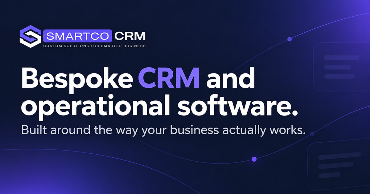 SmartCo CRM bespoke CRM and operational software